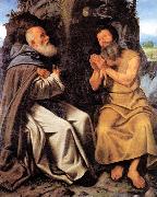 SAVOLDO, Giovanni Girolamo St Anthony Abbot and St Paul oil painting artist